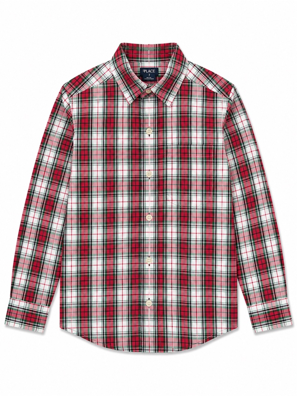 OshKosh B'gosh Plaid Button-Down Shirt, red green